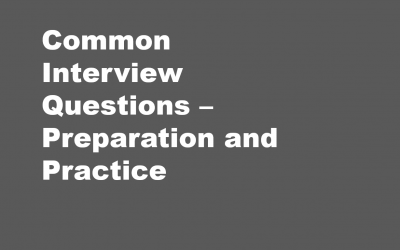 Common Interview Questions – Preparation and Practice