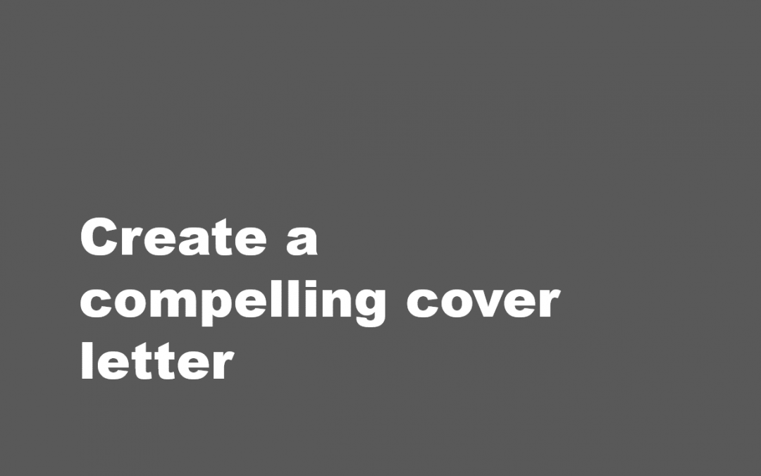 How To Write A Cover Letter For A Job