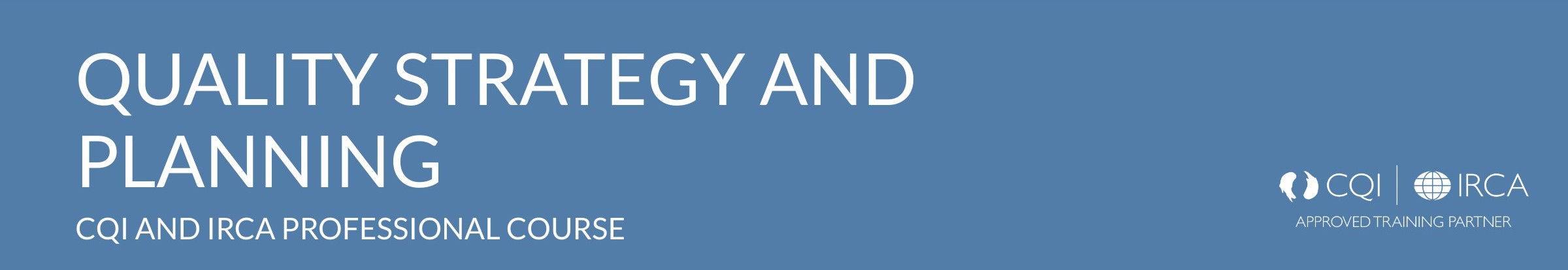Quality Strategy and Planning PR303